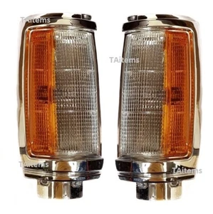 PAIR FRONT CORNER SIGNAL INDICATOR LAMPS FOR MITSUBISHI L200 TRITON 1986-1994 - Picture 1 of 9