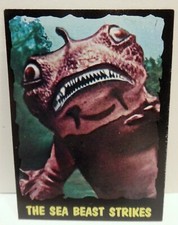VINTAGE 1964 FROM TV SHOW TOPPS Outer Limits CARD # 19 SEA BEAST STRIKES