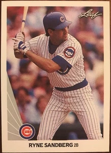RYNE SANDBERG - 1990 Leaf Baseball #98 - CHICAGO CUBS - Picture 1 of 2
