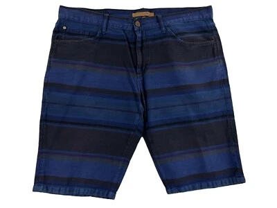 Joe’s Jeans Men Navy Blue Striped Flat Front Chino Shorts Sz 38 - Image 1 of 4