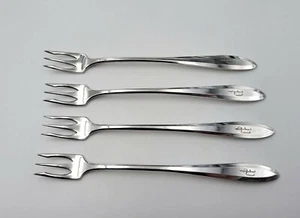 4 Cocktail Forks Patrician by Oneida Community Plate Silverplate Flatware 6 1/8" - Picture 1 of 7
