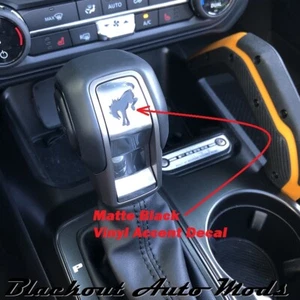 Matte Black Vinyl Accent Decal Fits Automatic Shifter For 2021-2025 Ford Bronco - Picture 1 of 4