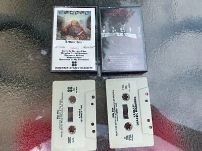 Kansas 2 Cassette Lot Drastic Measures & Left Overture Progressive Classic Rock  - Image 1 of 2