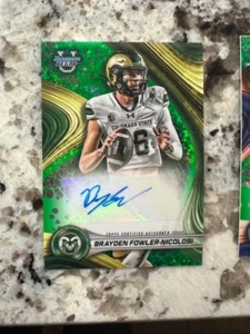 2024 BOWMAN BEST U AUTO GREEN DIAMOND REFRACTOR CARD BRAYDEN FOWLER-NICOLOSI - Picture 1 of 1