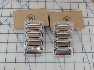 8 authentic Dollar Shave Club DSC  4 Blade Refill Cartridges 2 PACKS OF 4 HEADS - Picture 1 of 6