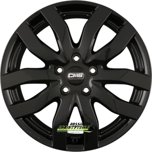 CMS C22 complete black glossy 6.5x16 ET52 - LK5/120 ML65.1 Felge Alu - Bild 1 von 12