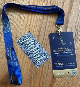 2022 FINAL GAME 64 QATAR FIFA WORLD CUP LANYARD TICKET HOSPITALITY PASS VIP VIVO - Picture 1 of 3