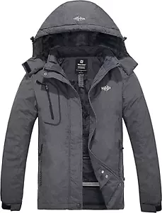 Women'S Mountain Waterproof Ski Jacket Windproof Rain Jacket Winter Warm Hooded - Picture 1 of 12