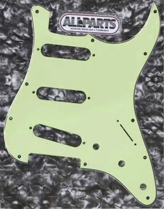 Allparts PG-0552-024 Strat® Style Pickguard Mint Green (MG/B/MG) - Made in USA - Picture 1 of 1