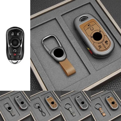 Zinc Alloy Leather Car Key Case Cover For Buick Enclave Lacrosse TourX Envision - Image 1 of 4