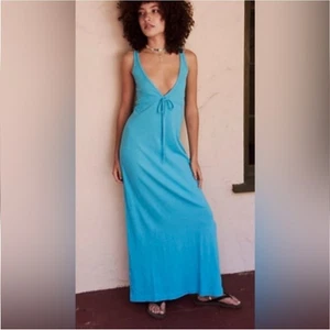 Vestido midi sin mangas Free People Beach Essential en azul tropical talla pequeña - Imagen 1 de 7