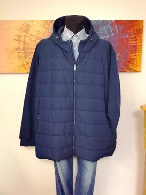 C&A - ungetragene Herren-Stepp/Sweat-Jacke Gr.6XL dunkelblau mit Kapuze - NEU - Bild 1 von 4