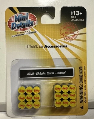 Mini Details HO Scale Sunoco 55 Gallon Drums #20225 - Image 1 of 4