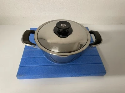 AMC Topf Pfanne 2,3 L mit AMC Deckel - 20cm - Edelstahl - TOP Zustand - Bild 1 von 4