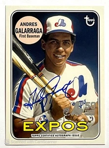 Topps Archives 2019 50 aniversario de las exposiciones de Montreal Andrés Galarraga automático - Imagen 1 de 2