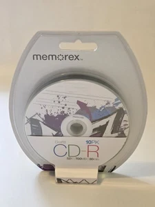 Memorex Graffiti 10 Pack CD-R 52X 700 MB 80 min Blank CD New Sealed - Picture 1 of 2