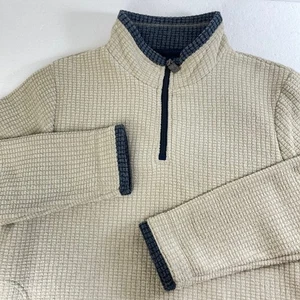 Pullover polar Weird Fish Beye Eco 1/4 cremallera rejilla mujer talla 16 crudo crema - Imagen 1 de 9