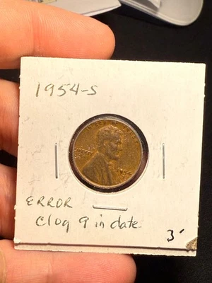 1954 S United States Lincoln Cent Error Coin - Image 1 of 2