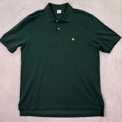 Camisa Polo Brooks Brothers Para Hombres XL Performance Verde Dorado Logo Algodón Informal Usada en Excelente Condición Foto 1 de 4