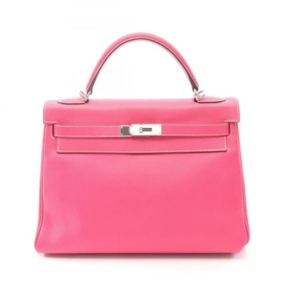 Bolso de Mano HERMES Candy Kelly 32 Cuero Epsom Rosa Tyrien Tosca Usado Mujeres O SHW Foto 1 de 4