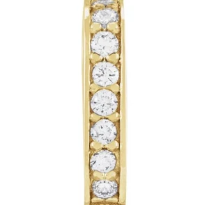 Mini dije de oro amarillo de diamantes de 10 mm de 14 k con bisagras mosquetón potenciador de fianzas colgante - Imagen 1 de 4