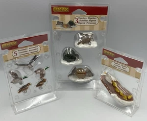 VTG Lemax Village Figures Birds Ducks Raccoons Holiday Collection Set Lot Of 3 - Picture 1 of 11
