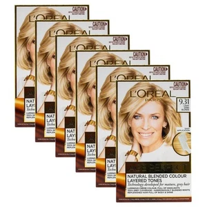 6x Loreal Age Perfect Hair Colour 9.31 Light Sand Blonde Creme Dye Grey Coverage - Picture 1 of 5