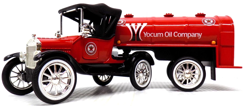 Ertl # 19718 TEXACO YOCUM OIL COMPANY 1918 FORD RUNABOUT TANKER TRAILER TRUCK - Image 1 of 4