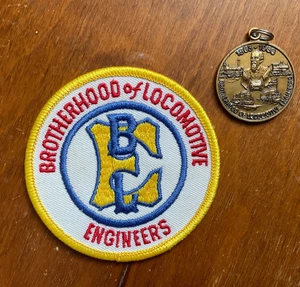 1863-1988 Bruderschaft der Lokomotivingenieure 125th Anniv.  Uhrenanhänger und Patch - Bild 1 von 6