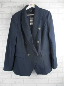 City Chic womens jacket blazer navy blue S, 16 new button front - Picture 1 of 11