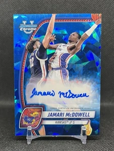 2024-25 Bowman University Chrome Sapphire JAMARI McDOWELL Prospect AUTO Kansas - Picture 1 of 3