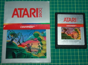 Atari 2600 Game Cart and Manual: Centipede - Picture 1 of 3