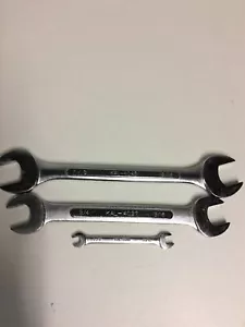 KAL Tools Double Open End Wrenches 3PC 4037 3/4" x 13/16” 4043 7/8” x 15/16” 1/4 - Foto 1 di 7