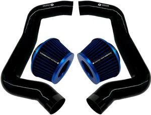 for BMW F90 M5 M8 G30 M550I Full Front Mount air intake -BLACK V2 (2 air filter) - Picture 1 of 24