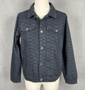 Levi's Unisex Grade School Youth Laser Printed Trucker Jacket Medium Gray NWOT's - Picture 1 of 8