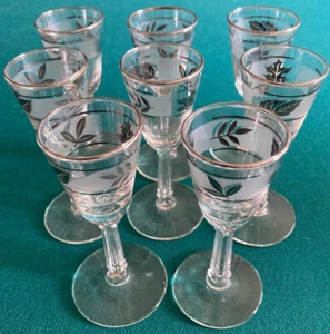 VINTAGE~60er~70er~Libbey~Blattsilber~Aperitif~KORDIAL~BRILLE~LUSTIG & HÜBSCH - Bild 1 von 3