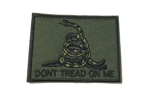Don't Tread On Me Patch Embroidered Iron-On Applique Military Warrior Tactical - Picture 1 of 3