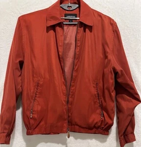 Auburn London Fog Lightweight Casual Windbreaker Golf Jacket Medium Rusty Orange - Picture 1 of 24