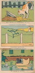 Lot de 6 chromos Collection Biscuits Pernot Illustrées par Benjamin RABIER - Picture 1 of 1
