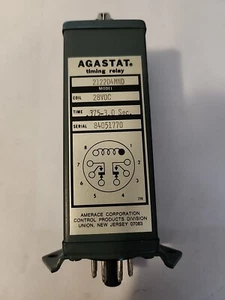Relé de retardo de tiempo Agastat 2122D4MND, 0,375-3,0 SEC, BOBINA 28VDC, BASE OCTAL, NOS. - Imagen 1 de 2