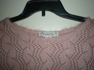 Women’s Long Sleeve Cropped Knit Sweater – Pale Pink by Rachel Max – Size M - Picture 1 of 5