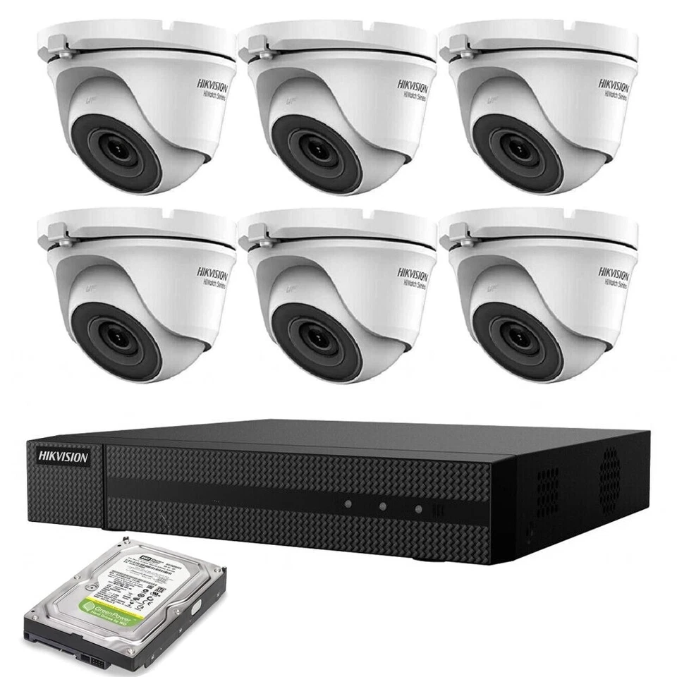 KIT VIDEOSORVEGLIANZA IP POE 6 TELECAMERE HIKVISION 4 MPX 4K HD 2TB NVR POE