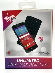 (Virgin Mobile) LG Tribute 5 Black 32GB Smartphone - OPEN BOX W/ BOX - Zdjęcie 1 z 2