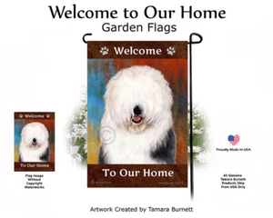 Welcome Garden Flag - Old English Sheepdog 096 - Picture 1 of 1