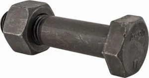 (2) Hex Head Bolt: 1-8, 4-1/2" Length Under Head, Steel, Grade A490 w/Nuts - Imagen 1 de 6