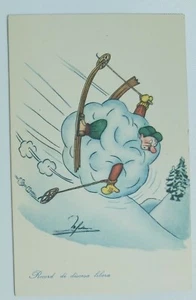 00097 57 Cartolina illustrata umoristica - Sciatore - Record di discesa libera - Picture 1 of 4