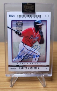 2022 Topps Archives Signature Series 2009 Garret Anderson Autograph #1/1 *RARE* - Picture 1 of 2