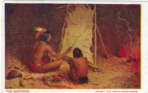 Vintage Native American Indians Postcard The Historian New York Sunday Journal - Picture 1 of 2