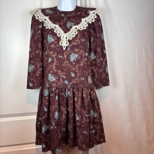 Vintage 1970's Jessica McClintock Gunne Sax Girls Childs Dress Cottagecore SZ M - Picture 1 of 14