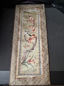 Antico Broccato Seta Tradizionale Cinese Ricamo Decorazione Arte - Foto 1 di 7